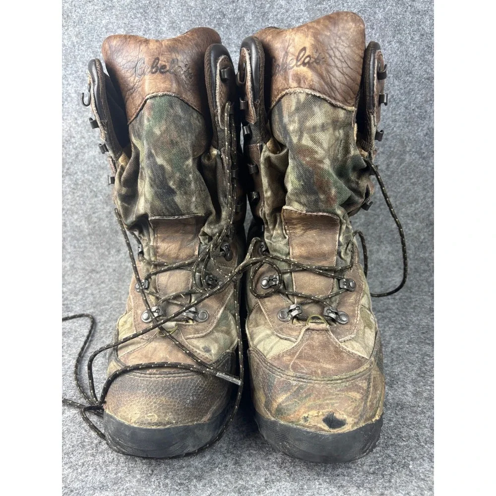 Cabelas Inferno Hunting Boots Mens 10 M Camo Dry-Plus Thinsulate Ultra Insulated